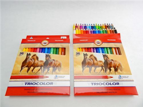Koh-I-Noor 3145 školní pastelky trojhranné 36ks zvířata