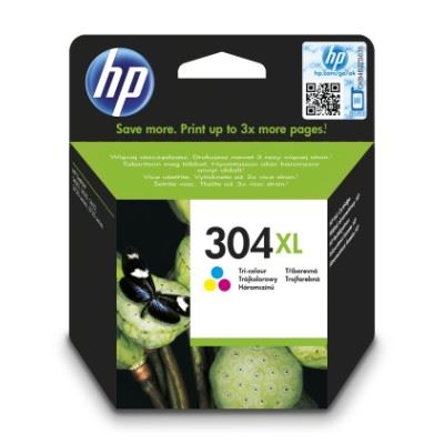 HP 304 XL color originální inkoustová náplň N9K07AE