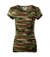 MALFINI Tričko dámské Camo Pure maskáč hnědý XS