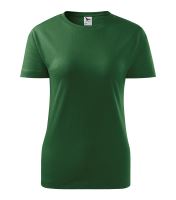 Triko Basic dámské krátký rukáv lahvově zelené  (3)
