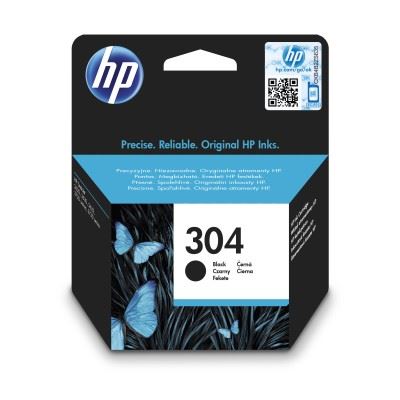 HP 304 černá originální inkoustová náplň N9K06AE