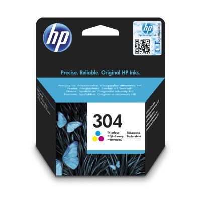 HP 304 barevná originální inkoustová náplň N9K05AE