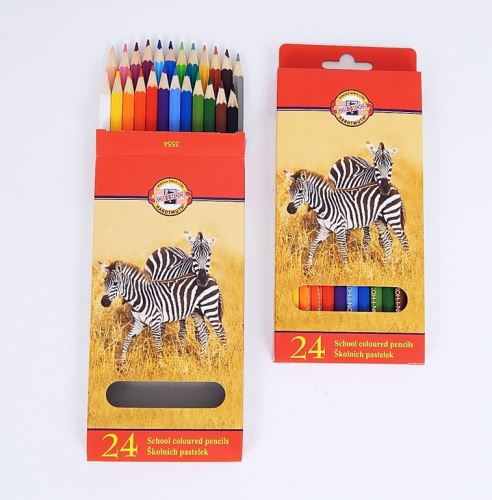 Koh-I-Noor 3554/24 pastelky zvířata 24ks