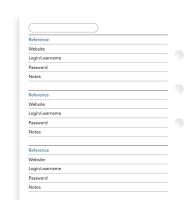 Filofax seznam hesel A6