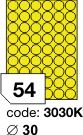 Rayfilm R0131 fluo žluté etikety kulaté průměr 30mm 100listů