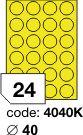 Rayfilm R0131 fluo žluté etikety kulaté průměr 40mm 100listů